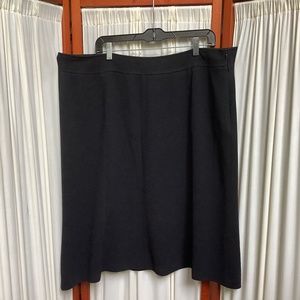 Ellen Tracy Black Skirt Side Zipper Lined Size 18